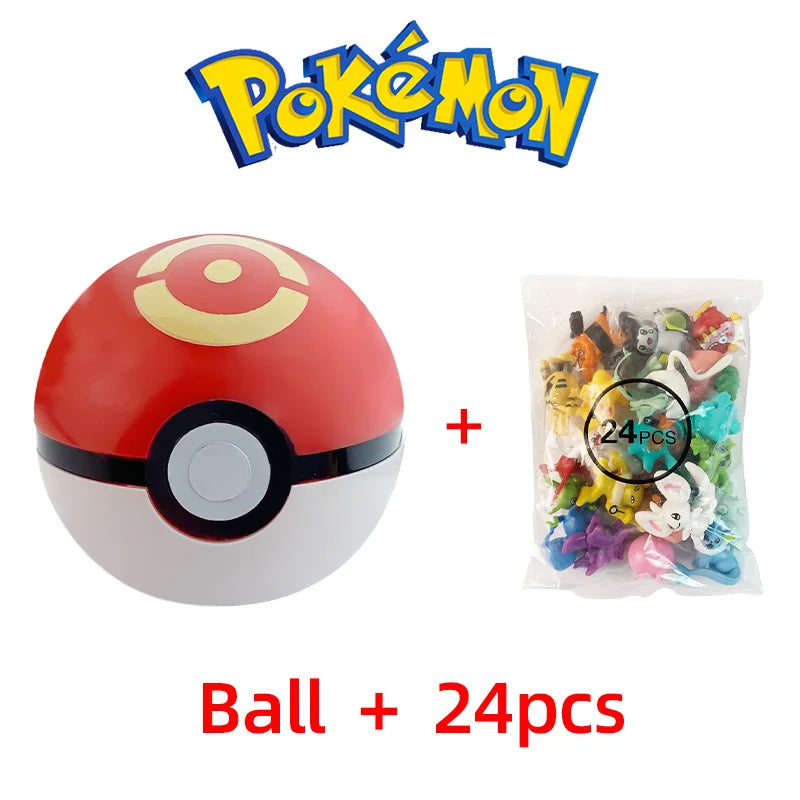 24Pcs Pokemon Figure Different Styles Tomy Model Collection 2-3Cm Pikachu Anime Pokeball Poke Ball Go Elf Toys Dolls Child Gift