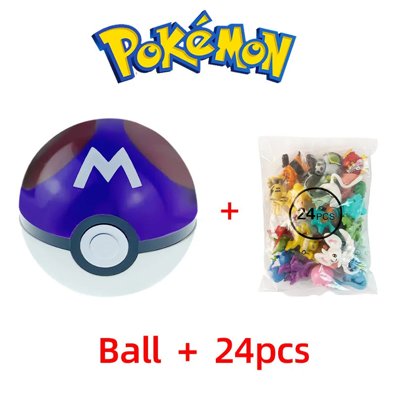 24Pcs Pokemon Figure Different Styles Tomy Model Collection 2-3Cm Pikachu Anime Pokeball Poke Ball Go Elf Toys Dolls Child Gift