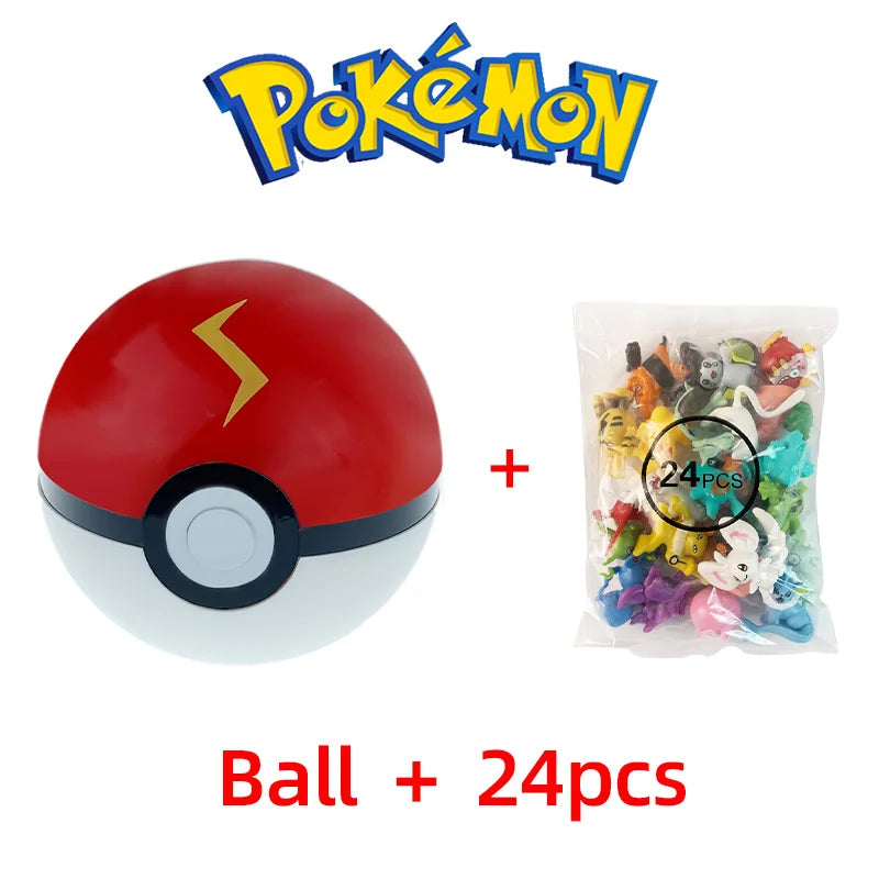 24Pcs Pokemon Figure Different Styles Tomy Model Collection 2-3Cm Pikachu Anime Pokeball Poke Ball Go Elf Toys Dolls Child Gift