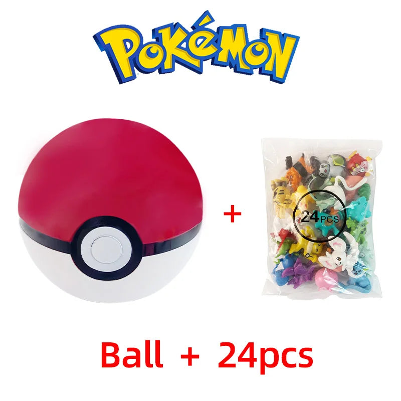 24Pcs Pokemon Figure Different Styles Tomy Model Collection 2-3Cm Pikachu Anime Pokeball Poke Ball Go Elf Toys Dolls Child Gift