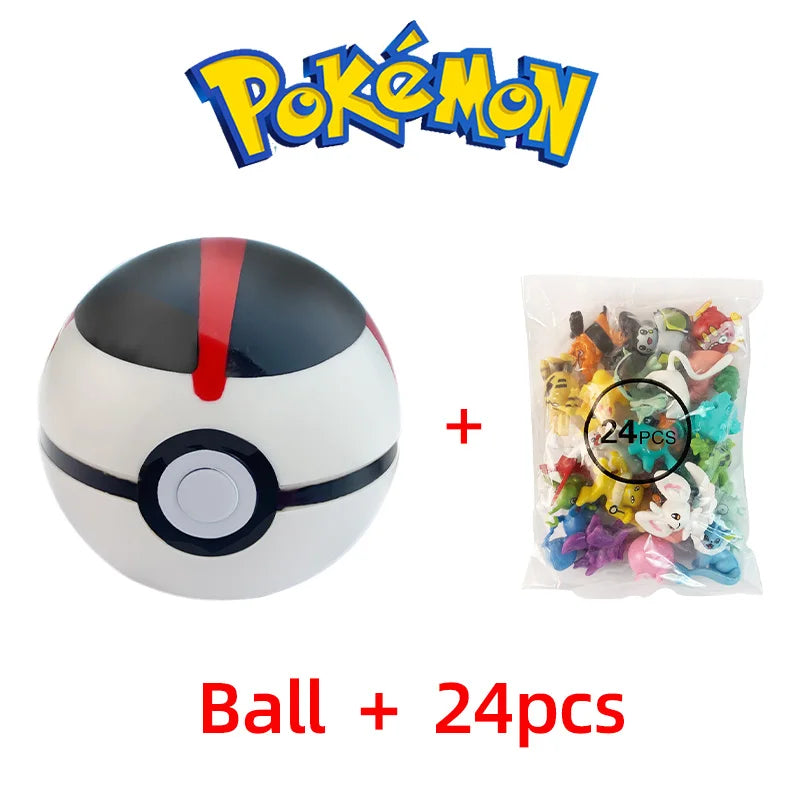 24Pcs Pokemon Figure Different Styles Tomy Model Collection 2-3Cm Pikachu Anime Pokeball Poke Ball Go Elf Toys Dolls Child Gift