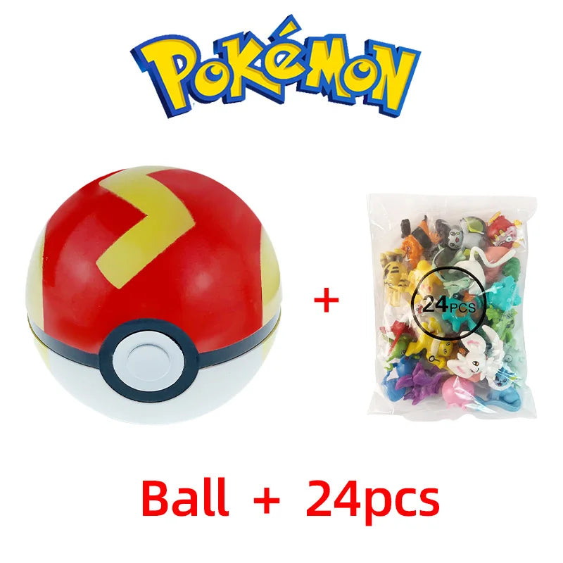 24Pcs Pokemon Figure Different Styles Tomy Model Collection 2-3Cm Pikachu Anime Pokeball Poke Ball Go Elf Toys Dolls Child Gift
