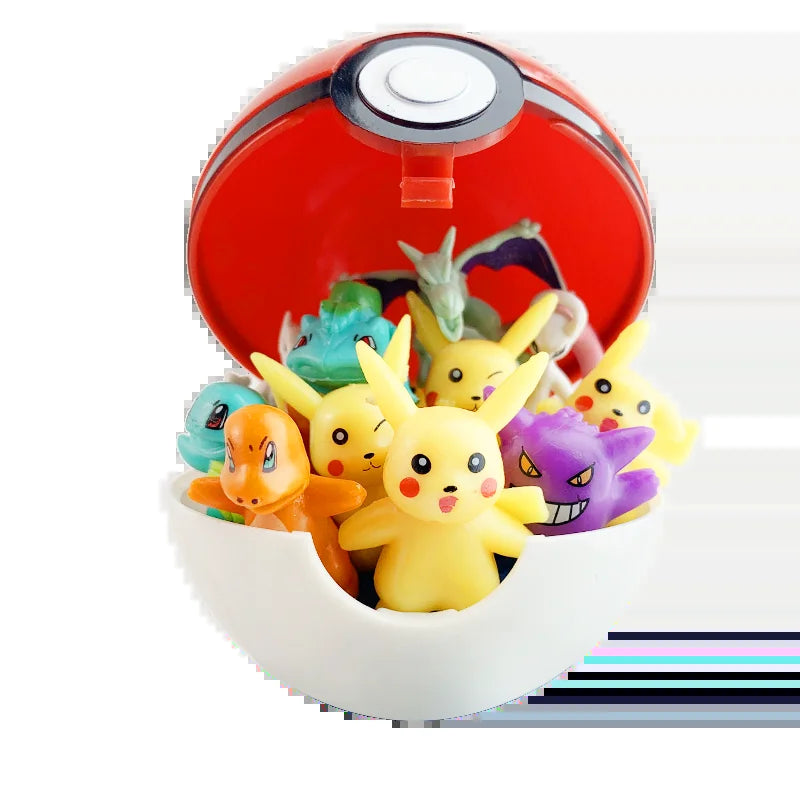 24Pcs Pokemon Figure Different Styles Tomy Model Collection 2-3Cm Pikachu Anime Pokeball Poke Ball Go Elf Toys Dolls Child Gift