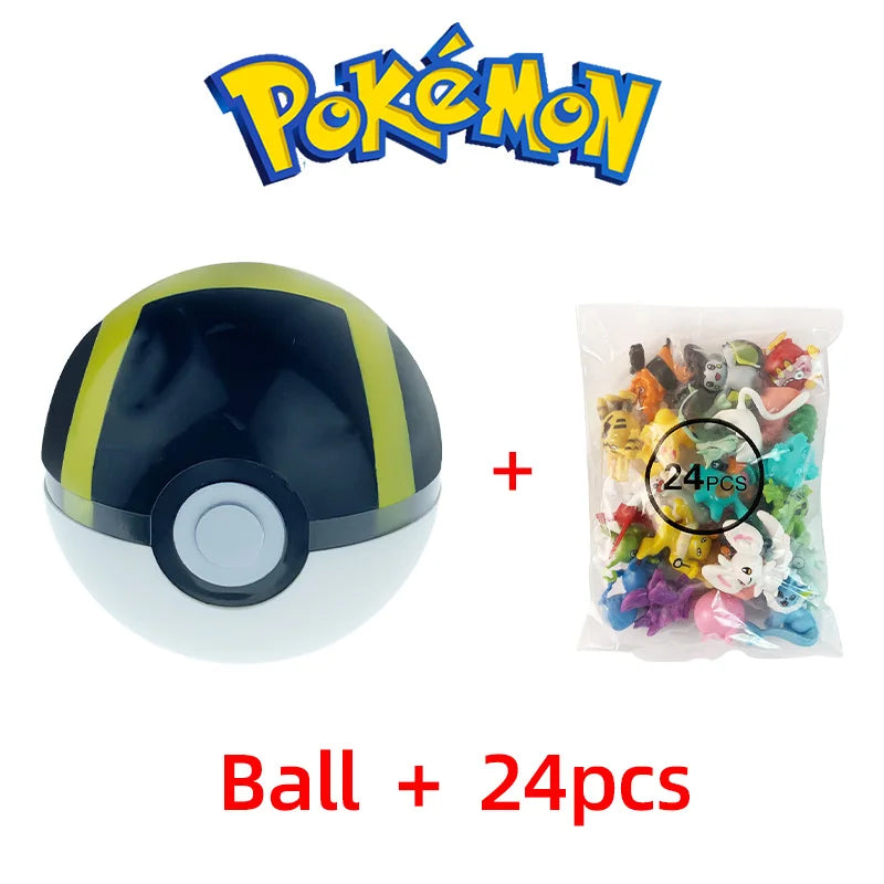 24Pcs Pokemon Figure Different Styles Tomy Model Collection 2-3Cm Pikachu Anime Pokeball Poke Ball Go Elf Toys Dolls Child Gift